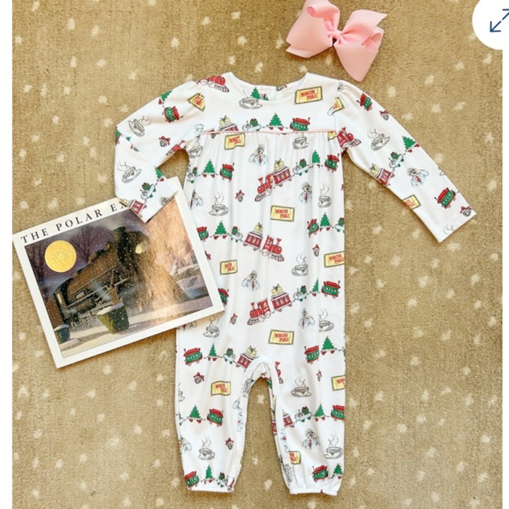 Beaufort Bonnet Long Sleeve Penny's Playsuit TBBC Express with Palm Beach Pink